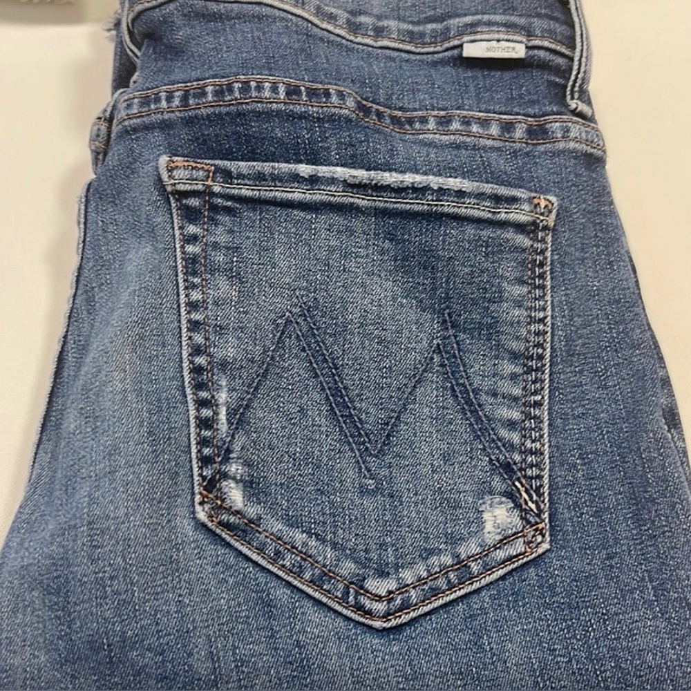 MOTHER Light Blue Cropped Jeans